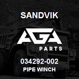 034292-002 Sandvik PIPE WINCH | AGA Parts