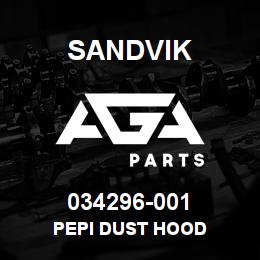 034296-001 Sandvik PEPI DUST HOOD | AGA Parts