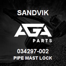 034297-002 Sandvik PIPE MAST LOCK | AGA Parts