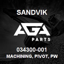 034300-001 Sandvik MACHINING, PIVOT, PWR BREAKOUT | AGA Parts