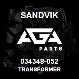 034348-052 Sandvik TRANSFORMER | AGA Parts