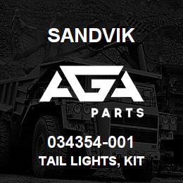 034354-001 Sandvik TAIL LIGHTS, KIT | AGA Parts
