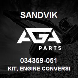 034359-051 Sandvik KIT, ENGINE CONVERSION, 3508 TO C3 | AGA Parts