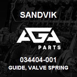 034404-001 Sandvik GUIDE, VALVE SPRING | AGA Parts
