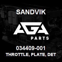 034409-001 Sandvik THROTTLE, PLATE, DETAILED | AGA Parts