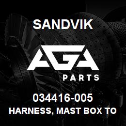 034416-005 Sandvik HARNESS, MAST BOX TO CAB C90 LP | AGA Parts
