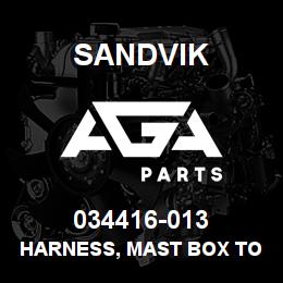 034416-013 Sandvik HARNESS, MAST BOX TO CAB C90SP | AGA Parts