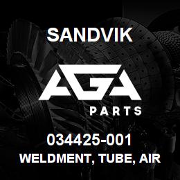 034425-001 Sandvik WELDMENT, TUBE, AIR INTAKE | AGA Parts