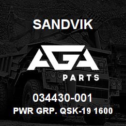 034430-001 Sandvik PWR GRP. QSK-19 1600 C.FM/100PSI | AGA Parts