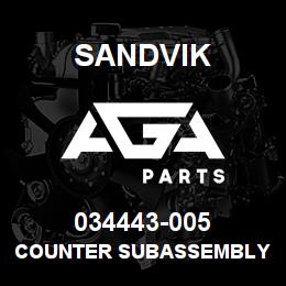 034443-005 Sandvik COUNTER SUBASSEMBLY | AGA Parts
