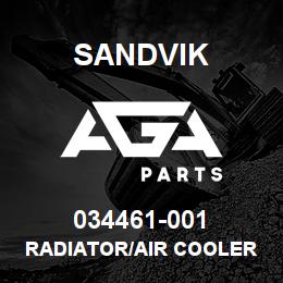 034461-001 Sandvik RADIATOR/AIR COOLER ASSEMBLY | AGA Parts
