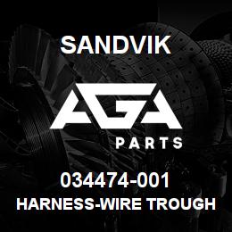 034474-001 Sandvik HARNESS-WIRE TROUGH | AGA Parts