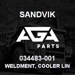 034483-001 Sandvik WELDMENT, COOLER LINE, WATER | AGA Parts
