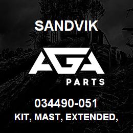 034490-051 Sandvik KIT, MAST, EXTENDED, D45 | AGA Parts