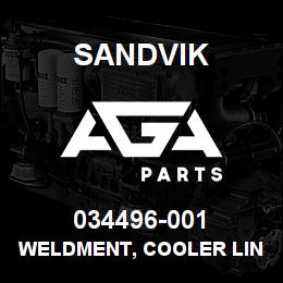 034496-001 Sandvik WELDMENT, COOLER LINE, CAC UR | AGA Parts
