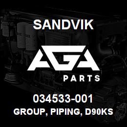 034533-001 Sandvik GROUP, PIPING, D90KS MAST | AGA Parts