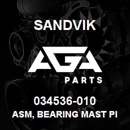 034536-010 Sandvik ASM, BEARING MAST PIVOT | AGA Parts