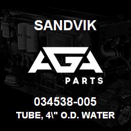034538-005 Sandvik TUBE, 4" O.D. WATER | AGA Parts