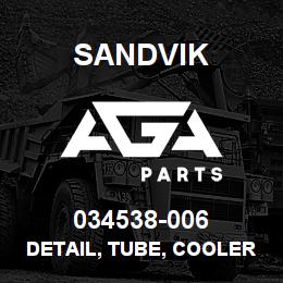 034538-006 Sandvik DETAIL, TUBE, COOLER LINE, CAC | AGA Parts