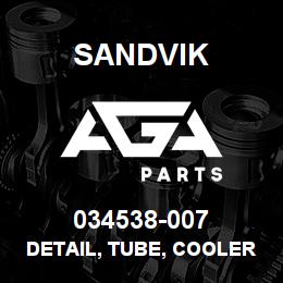 034538-007 Sandvik DETAIL, TUBE, COOLER LINE, CAC | AGA Parts