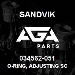 034562-051 Sandvik O-RING, ADJUSTING SCREW | AGA Parts