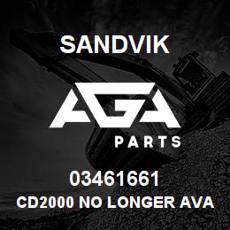 03461661 Sandvik CD2000 NO LONGER AVAILABLE | AGA Parts