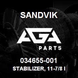 034655-001 Sandvik STABILIZER, 11-7/8 IN. OD X 42" LG | AGA Parts