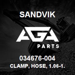 034676-004 Sandvik CLAMP, HOSE, 1.06-1.50 ID | AGA Parts