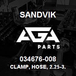 034676-008 Sandvik CLAMP, HOSE, 2.25-3.25 ID | AGA Parts