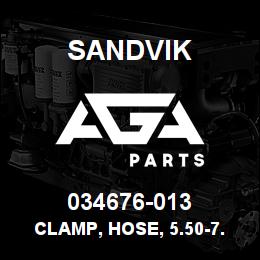 034676-013 Sandvik CLAMP, HOSE, 5.50-7.00 ID | AGA Parts