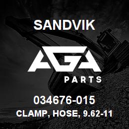 034676-015 Sandvik CLAMP, HOSE, 9.62-11.12 ID | AGA Parts