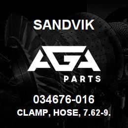 034676-016 Sandvik CLAMP, HOSE, 7.62-9.12 ID | AGA Parts