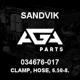 034676-017 Sandvik CLAMP, HOSE, 6.50-8.00 ID | AGA Parts