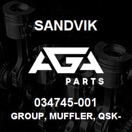 034745-001 Sandvik GROUP, MUFFLER, QSK-19 | AGA Parts
