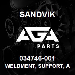 034746-001 Sandvik WELDMENT, SUPPORT, AIR INTAKE | AGA Parts