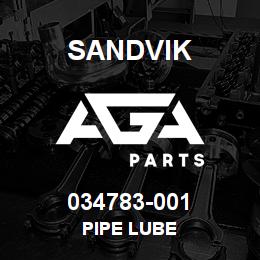 034783-001 Sandvik PIPE LUBE | AGA Parts