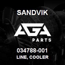 034788-001 Sandvik LINE, COOLER | AGA Parts