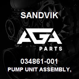 034861-001 Sandvik PUMP UNIT ASSEMBLY, D80KS | AGA Parts