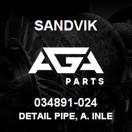 034891-024 Sandvik DETAIL PIPE, A. INLET | AGA Parts