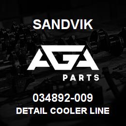 034892-009 Sandvik DETAIL COOLER LINE | AGA Parts