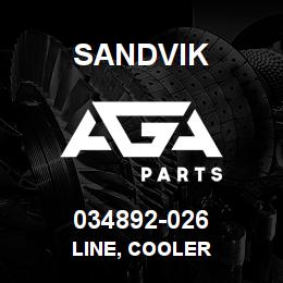 034892-026 Sandvik LINE, COOLER | AGA Parts