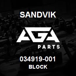 034919-001 Sandvik BLOCK | AGA Parts