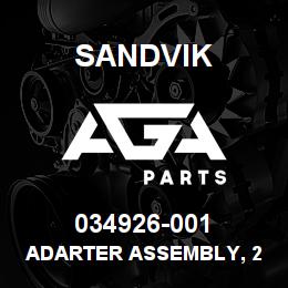 034926-001 Sandvik ADARTER ASSEMBLY, 2 1/2 NPT-1 1/2 NPT | AGA Parts