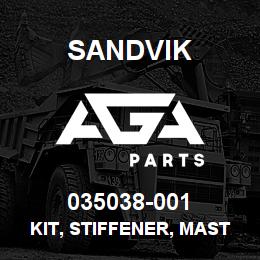 035038-001 Sandvik KIT, STIFFENER, MAST, T1000 | AGA Parts