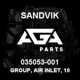 035053-001 Sandvik GROUP, AIR INLET, 1050/100 L&M | AGA Parts