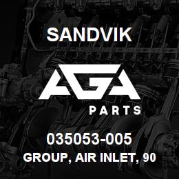 035053-005 Sandvik GROUP, AIR INLET, 900/100 L&M | AGA Parts
