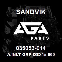 035053-014 Sandvik A.INLT GRP QSX15 600/1160/350/L&MD45 | AGA Parts