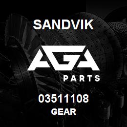 03511108 Sandvik GEAR | AGA Parts