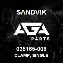 035165-008 Sandvik CLAMP, SINGLE | AGA Parts