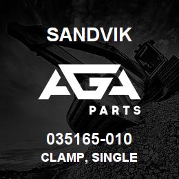 035165-010 Sandvik CLAMP, SINGLE | AGA Parts